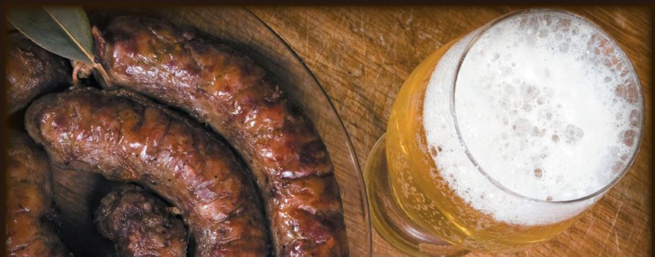 Sausages and pint
